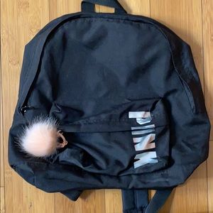 black pink backpack